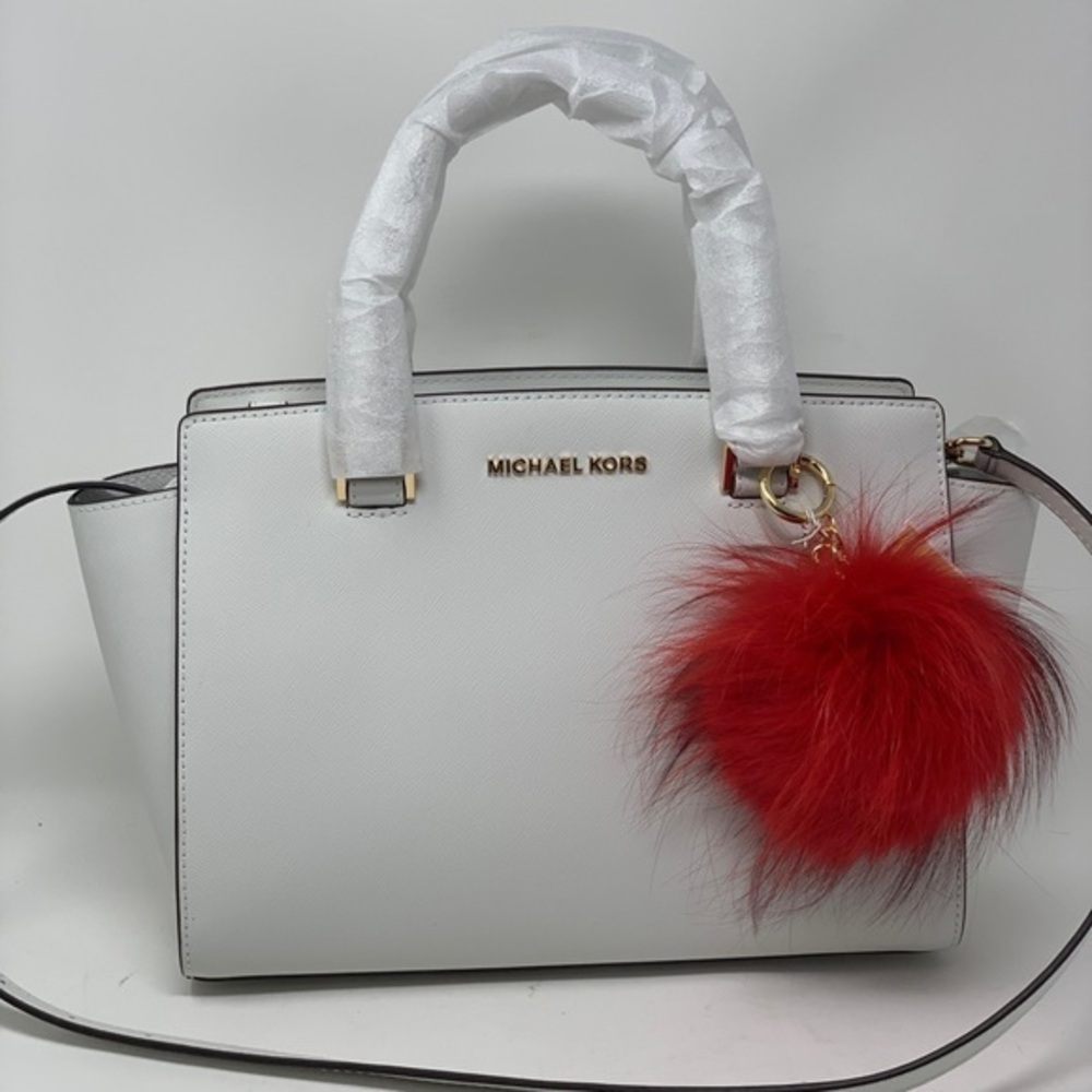 Michael kors Selma medium satchel crossbody+PomPom